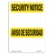 Signmission OSHA SECURITY Sign, Blank Write-On Bilingual, 10in X 7in Rigid Plastic, 10" W, 7" H, Landscape OS-SN-P-710-L-11508 - alternate 1